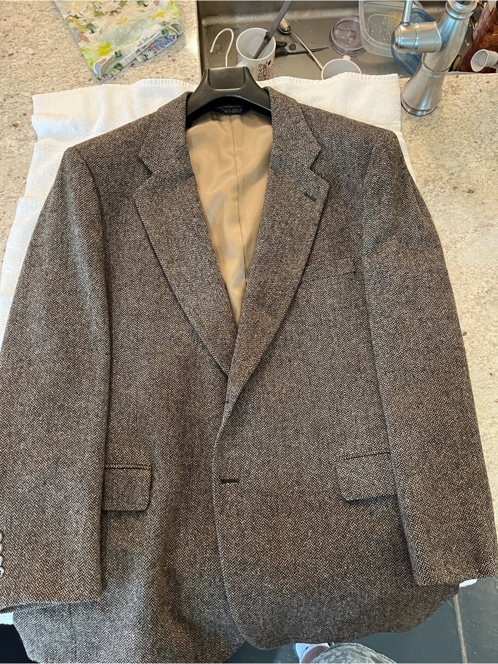 Jos. A. Bank Brown Herringbone Sport Coat